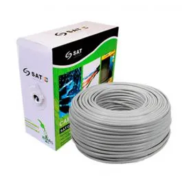 CABLE UTP SAT CAT6 24AWG POR METROS BLANCO